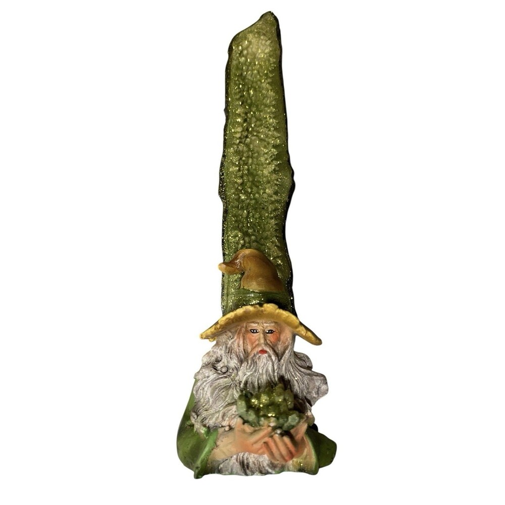 Surreal Entertainment Wizard Gnome Incense Holder 10" Glitter Fantasy Resin